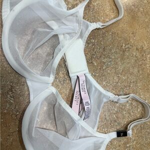 Victoria's Secret White Sheer Unlined Wireless Bra
